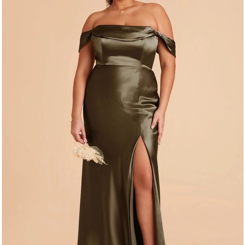 Birdy Grey Mia Shiny Olive Off Shoulder Size XL - Picture 13 of 16